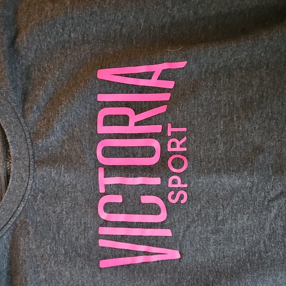 Victoria's Secret Dark Gray Sweatshirt with Pink Logo - Picture 2 of 5